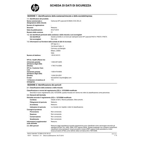 Toner 64A HP nero  CC364A